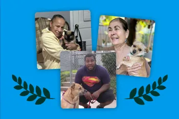 2025 More than a Pet Community hero finalists Maria Teresa Montoya, Demonte Moore, and Lersi Feliciano